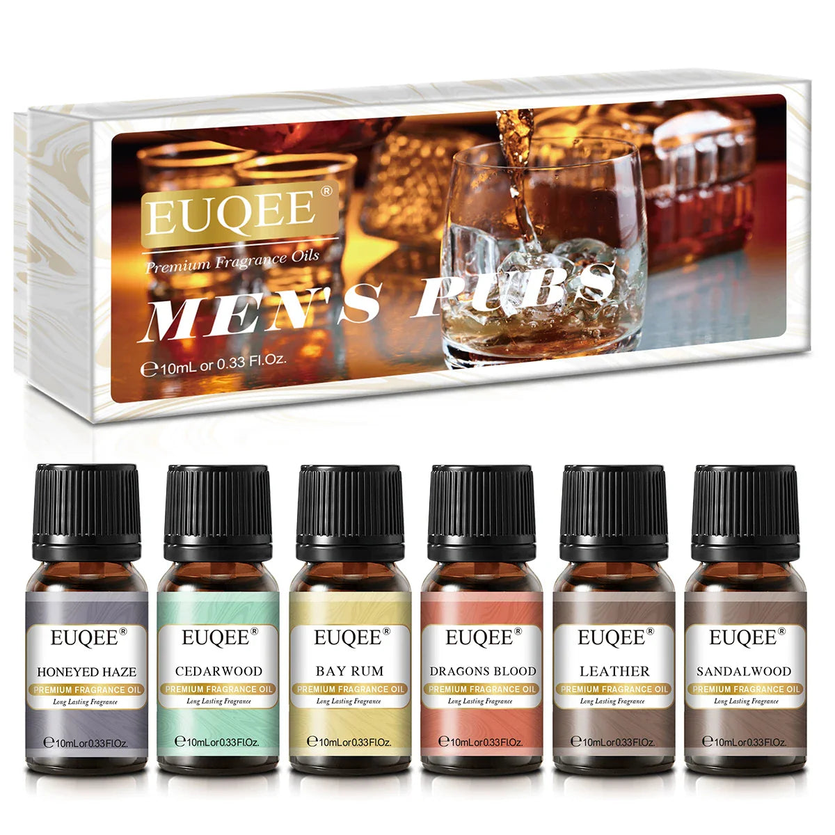 EUQEE 6-Piece Fragrance Oil Set – Reed Diffuser & Candle Making