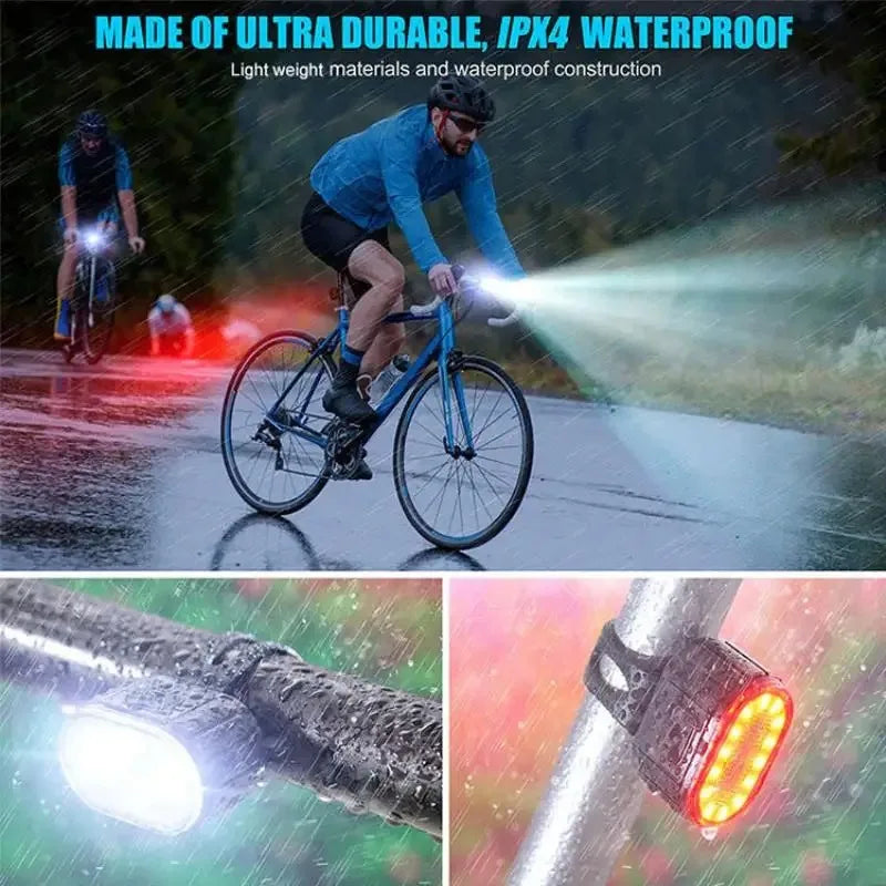 KDULIT Bike Light Set – USB Rechargeable LED Front & Rear Lights