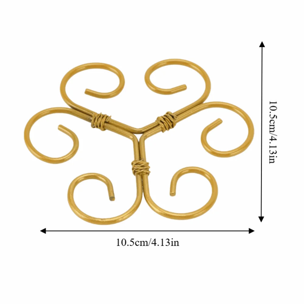 5-Pack Gold Iron Monstera Plant Stem Support Rings | Reusable