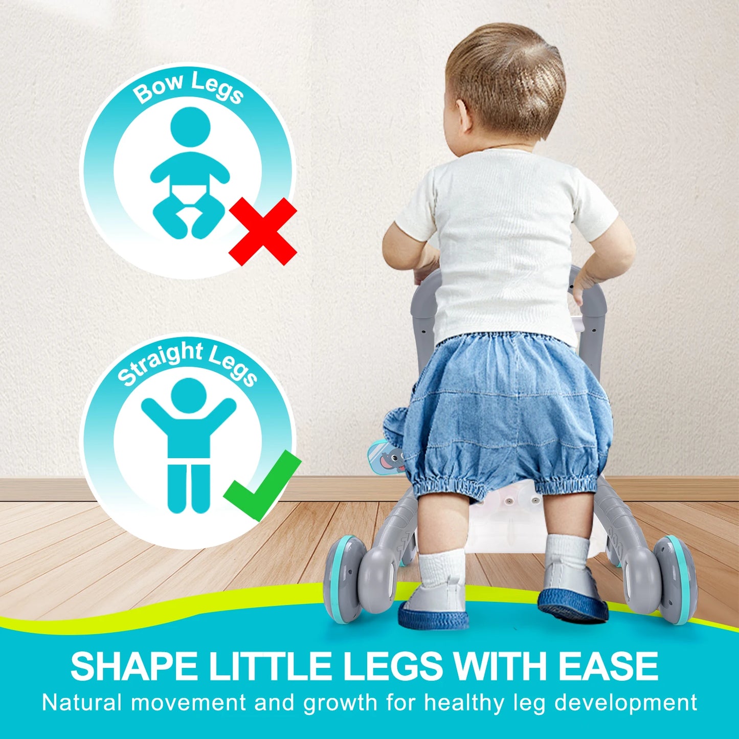 Baby Cartoon Push Walker Toys Music Drawing Board Multifunction