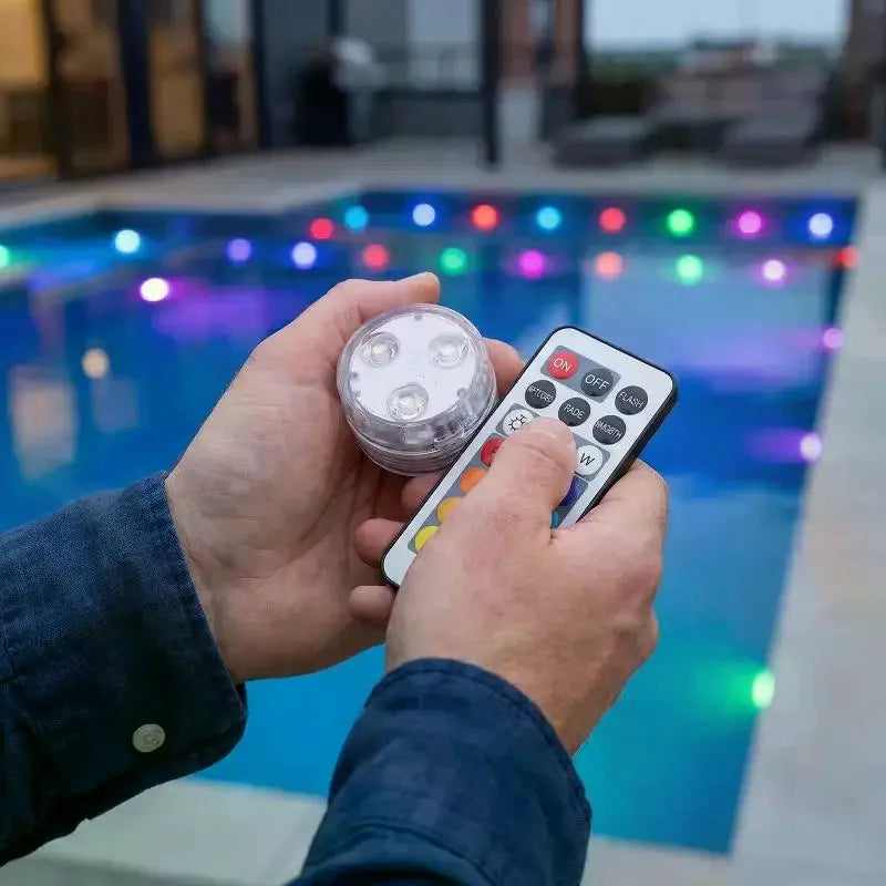 RGB 16-Color LED Submersible Light | IP68 Waterproof Pool & Pond