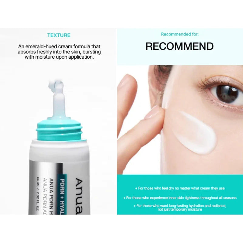 Anua PDRN Hyaluronic Acid Moisturizing Cream 60ml | K-Beauty