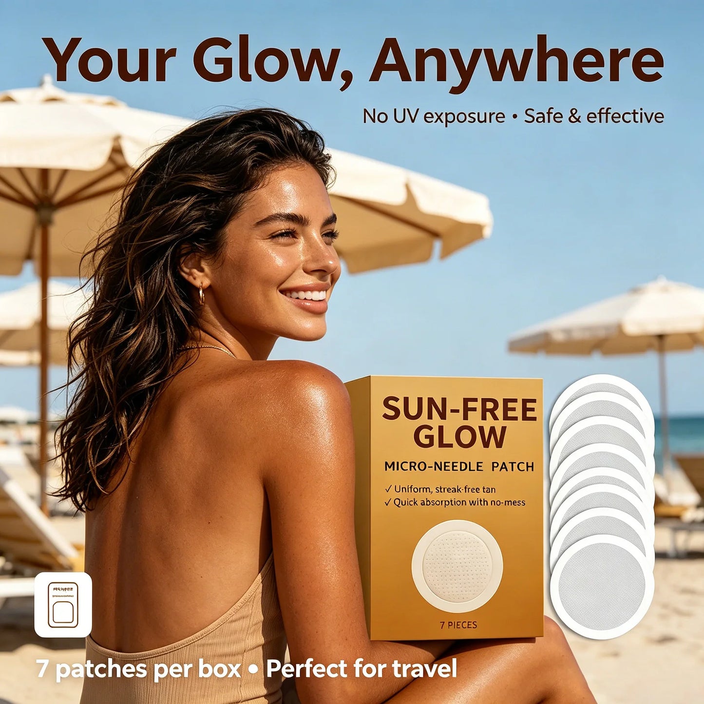 Self-Tanning Micro-Needle Patch 7 Pcs – Streak-Free Glow