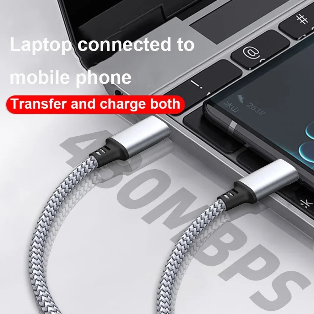 USB-C to C 60W Fast Charging Braided Cable 1M–8M | PD