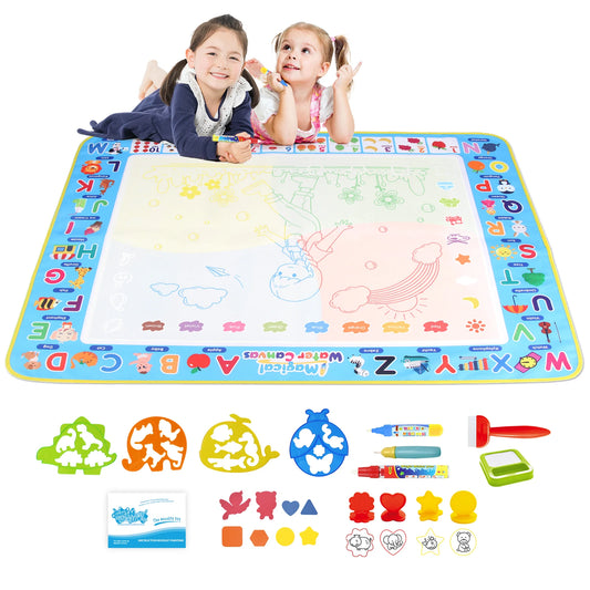 Coolplay Water Doodle Mat Coloring Drawing Reusable Magic Pens Peaceful Pleasures Health and Wellness