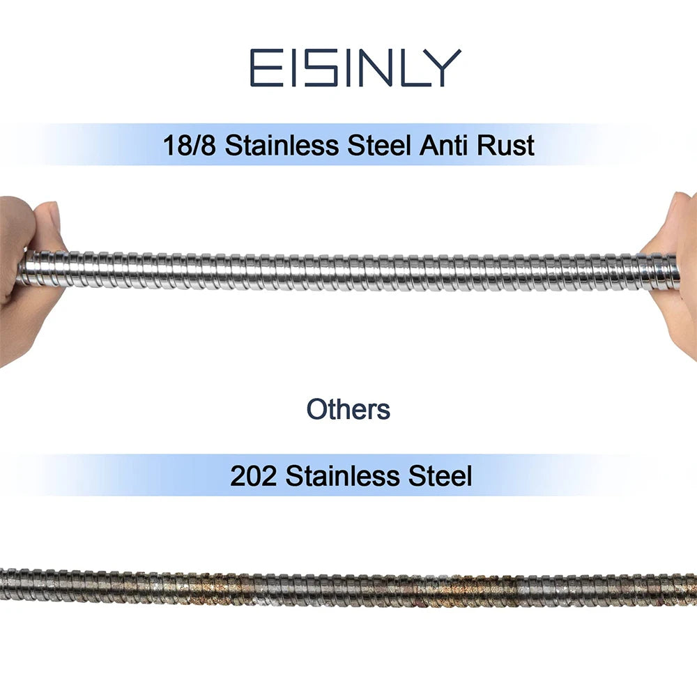 Stainless Steel Shower Hose Shower Pipe Copper Connectors High Pressure Resistance Anti-Explosion Anti-Kink Replacement Hose Peaceful Pleasures Health and Wellness