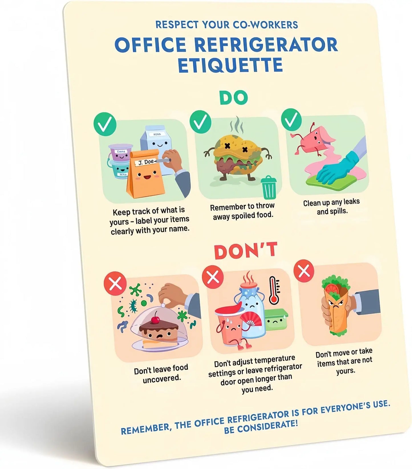 Eight Kitchen Fridge Stickers Conversion Convenience Chart Holiday