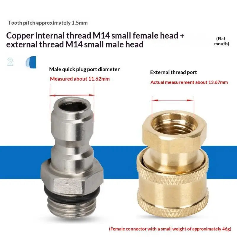 M14 x 1.5 Quick Connector Set – Leak-Proof Pressure Washer Fittings