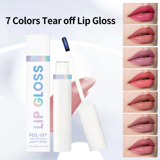 Tear off Lip Gloss Waterproof Long Lasting Peel off Liquid Lipstick Easy to Color Nourishing Lip Reduce Dryness Cosmetics Peaceful Pleasures Health and Wellness