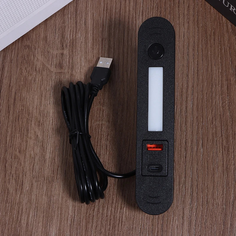 USB And Type-C Charging Socket With Led Light Multi-function Embedded Night Light Socket Hidden For Bedside Table Sofa Furniture Peaceful Pleasures Health and Wellness Black 0