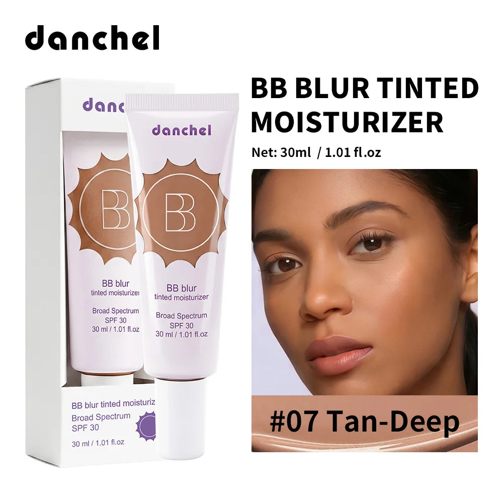 SPF30 BB Blur Tinted Moisturizer Medium Coverage Even Skin Tone Lightweight Sun Protection Face Makeup Peaceful Pleasures Health and Wellness 7Tan-Deep