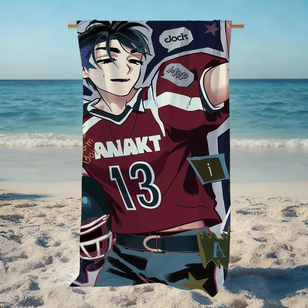 Anime Alien Quick-Dry Beach Towel | Soft Pool & Travel Towel Quick-Dry Beach Towel Peaceful Pleasures Health and Wellness