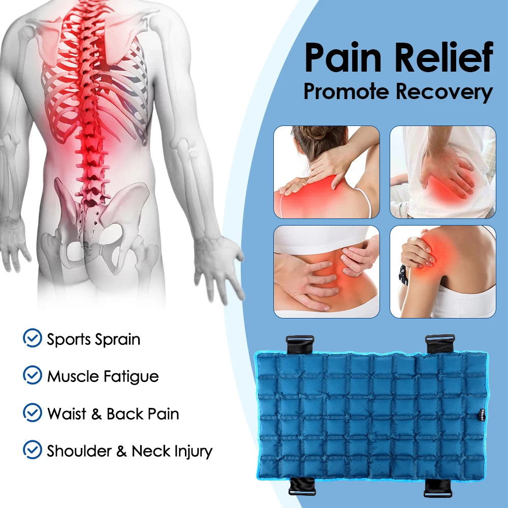 1PC Reusable Hot Cold Gel Pack Large Ice Pack Cooling Mat for Back/Knee/Calf/Shoulder Relaxation for First Aid Sports Sprain Peaceful Pleasures Health and Wellness
