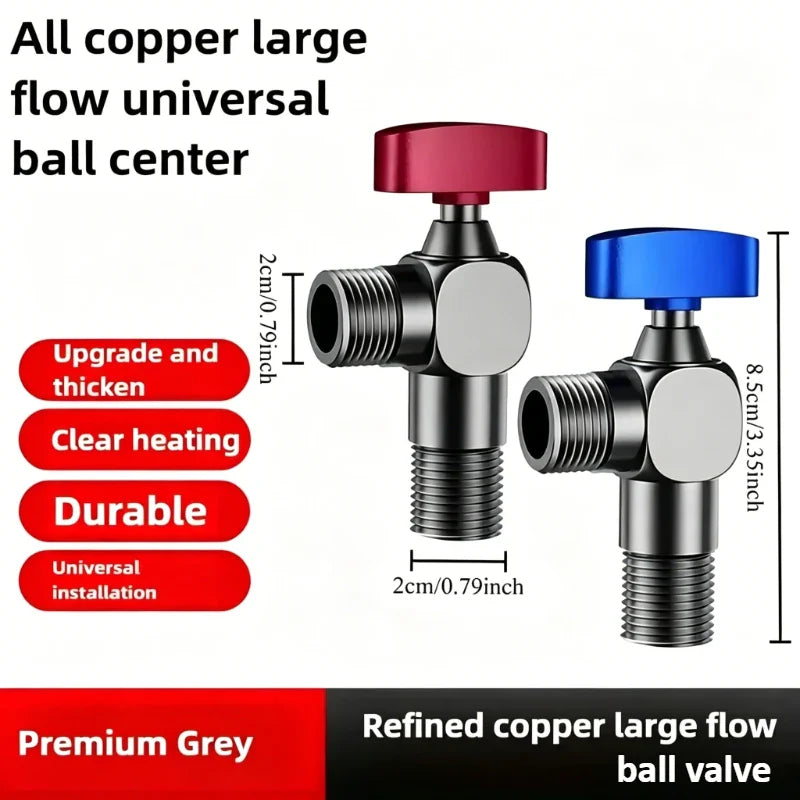 Brass Heavy-Duty Ball Valve – 4-Point Hot & Cold Threaded