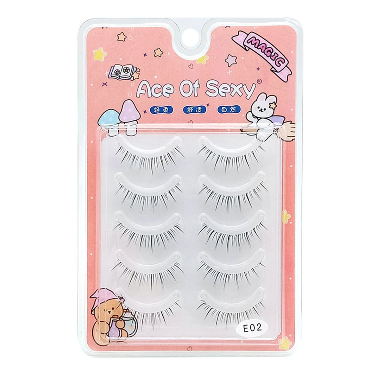 5 Pairs V-Shaped Cluster False Eyelashes | Natural Wispy Lashes