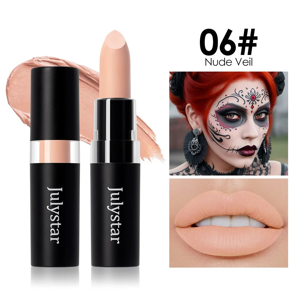 12-Color Waterproof Matte Lipstick – Bold Halloween Lip Color