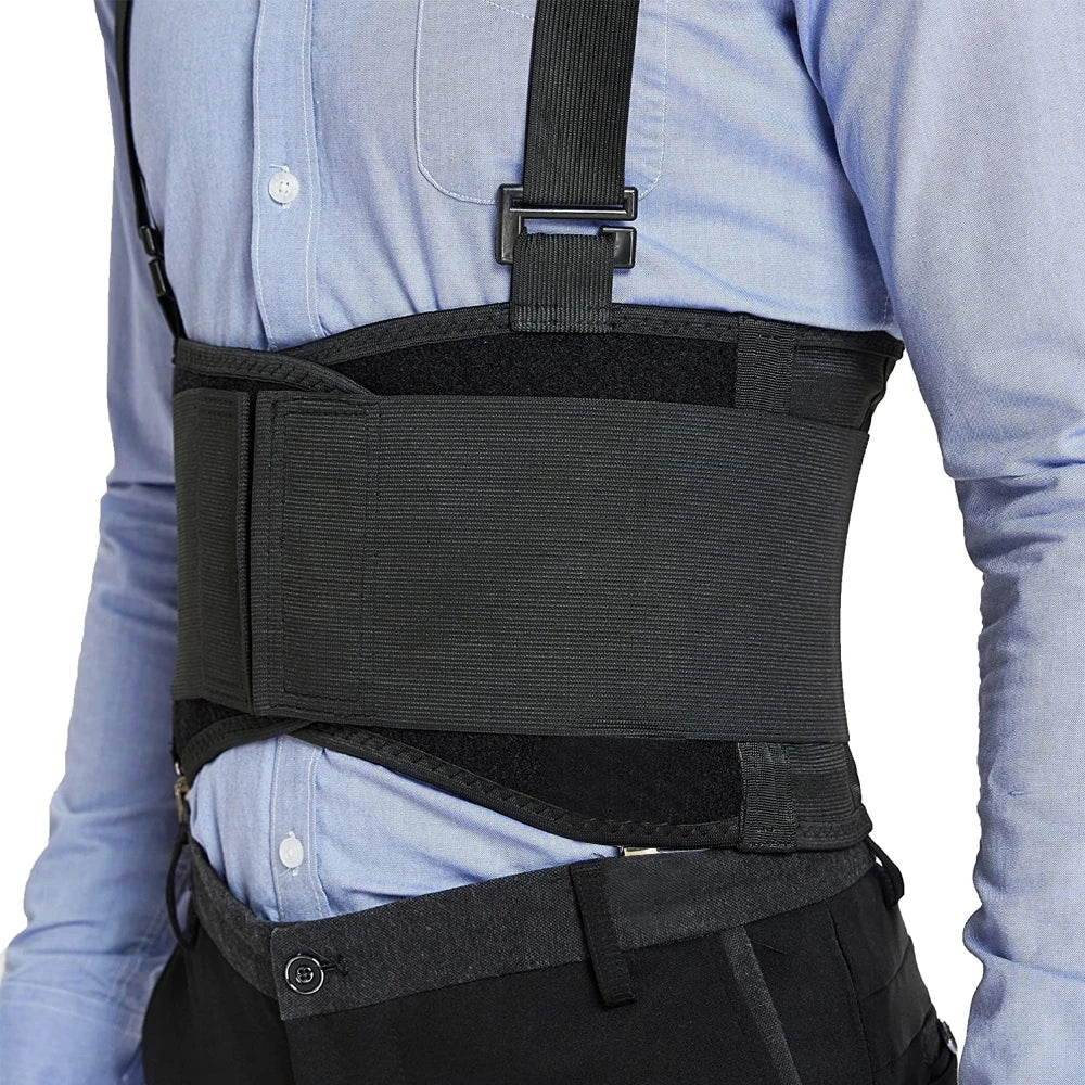 1Piece Work Back Brace for Men Women,Adjustable Lower Back Support Belt with Suspenders for Heavy Lifting Safety & Protection Peaceful Pleasures Health and Wellness