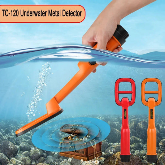 TC-120 Hand Held Metal Finder Metal Detector Pulse Pinpointer Induction Diving Treasure Waterproof Metal Detector Peaceful Pleasures Health and Wellness