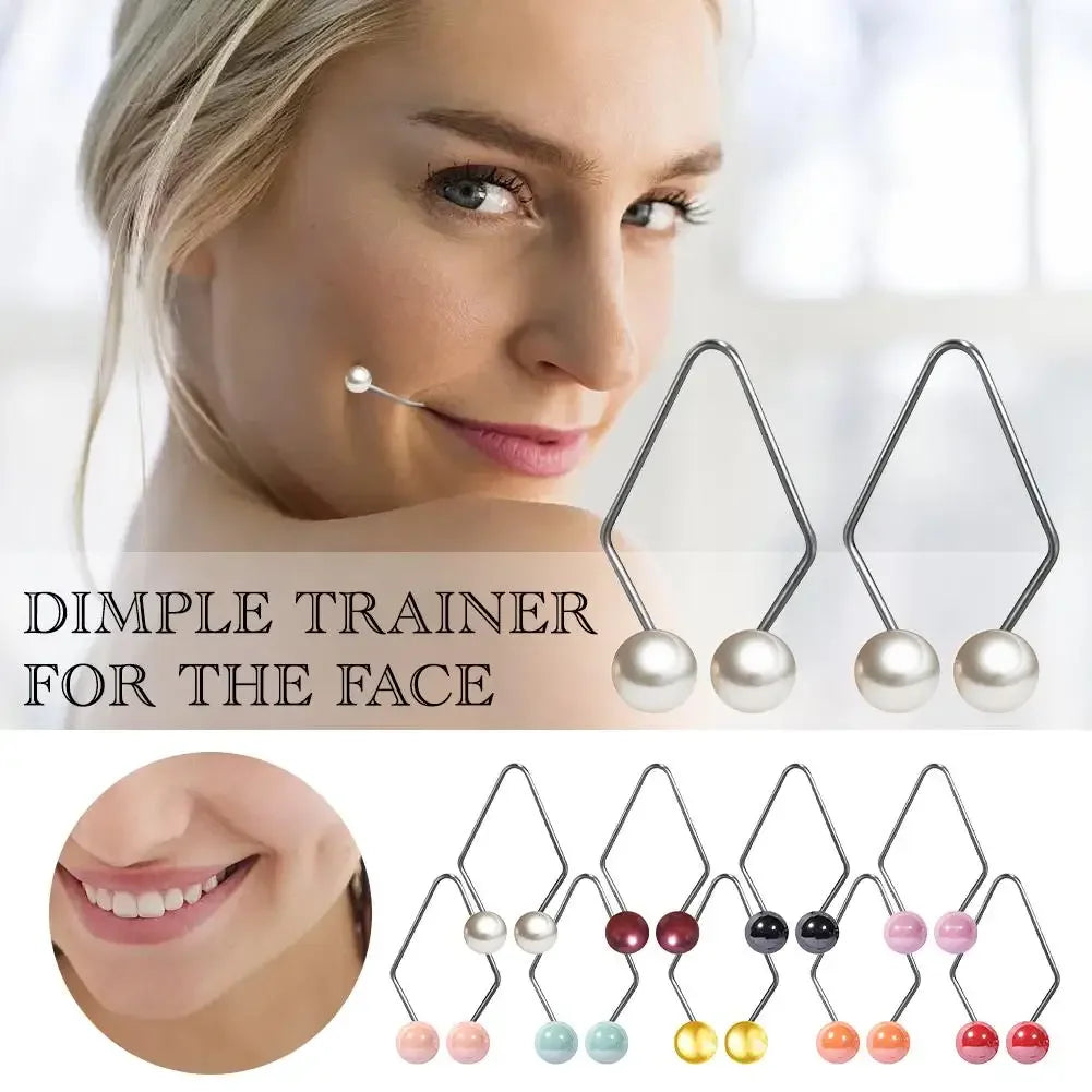 1 Pair Dimple Makers for Cheeks, Dimple Maker Balls for Face, Improve Your Smile,Easy to Wear, Dimple Trainer for Natural Dimple Peaceful Pleasures Health and Wellness