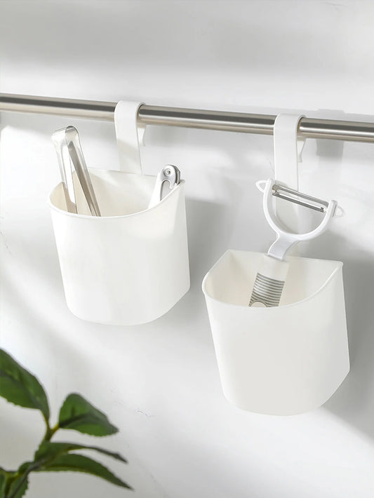 1Pcs Japanese Style Hanging Rod Adjustable Drainage Small Hanging Basket Kitchen Bathroom Hanging Storage Basket Storage Rack Peaceful Pleasures Health and Wellness