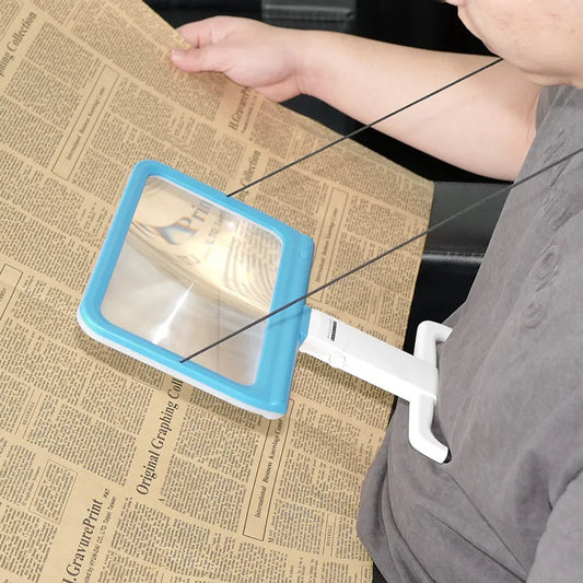 2X Hands Free Magnifier Hanging Neck Flexible Magnifying Glass Portable Detachable Loupe for Seniors Reading Sewing Jewels Peaceful Pleasures Health and Wellness 2X