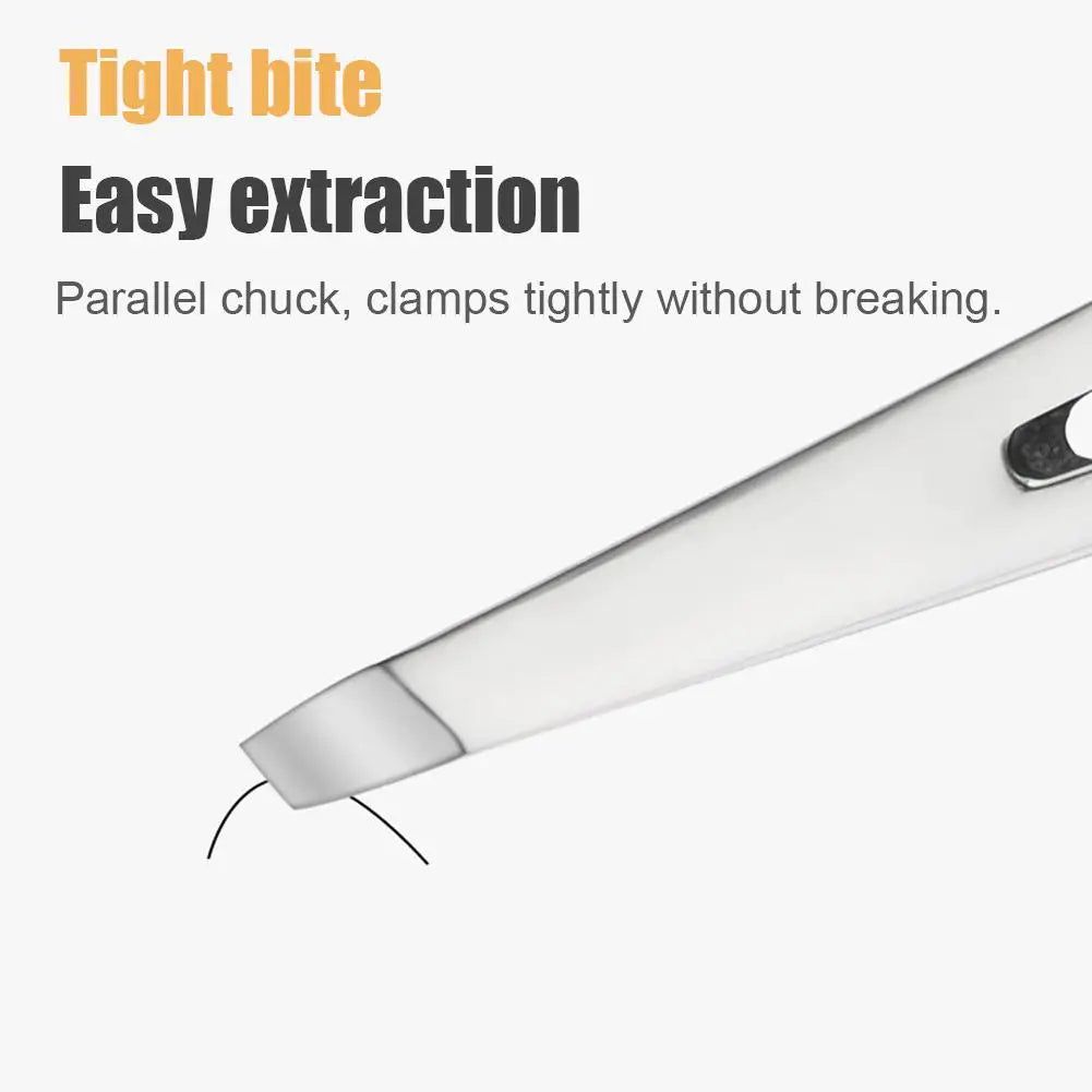Stainless Steel Slant & Point Tweezers – Eyebrow & Ingrown Hair
