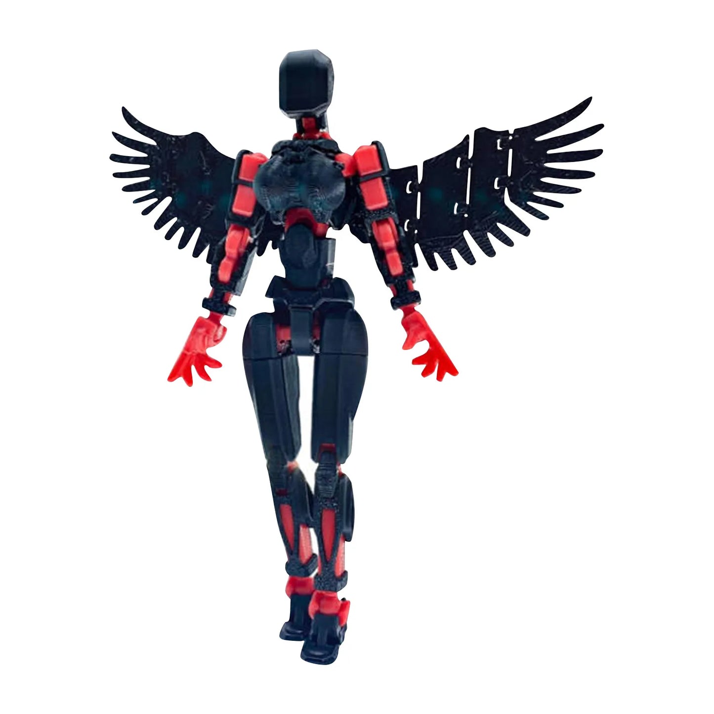 Multi-jointed Movable Robot 3.0 3d Printed Mannequin Female Character Wing Toy Dummy Figures Toys Game Gift Decoration Kids Toy Peaceful Pleasures Health and Wellness F One Size
