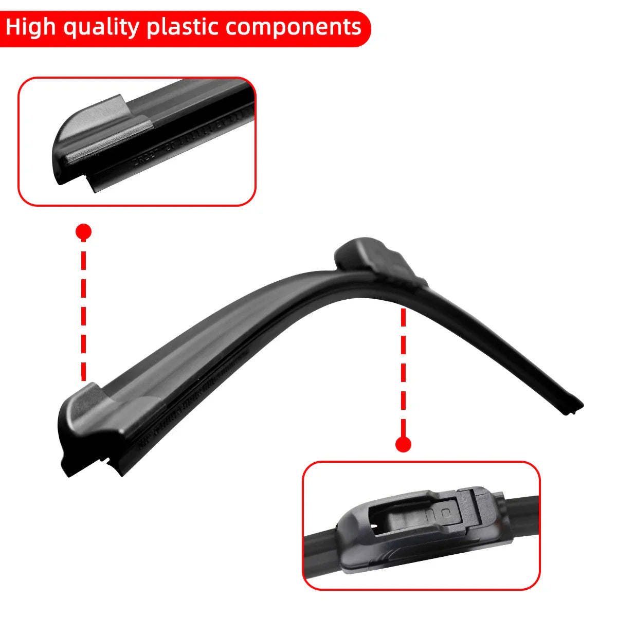 Universal Frameless Rubber Windshield Wiper Blade 14"–26"