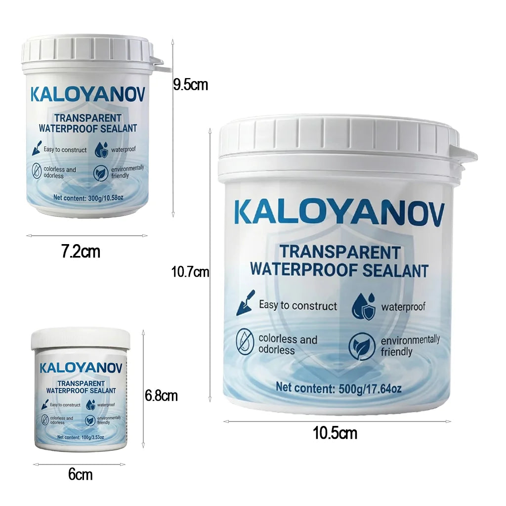 Transparent Waterproof Sealant & Brush – Roof, Bath & Wall