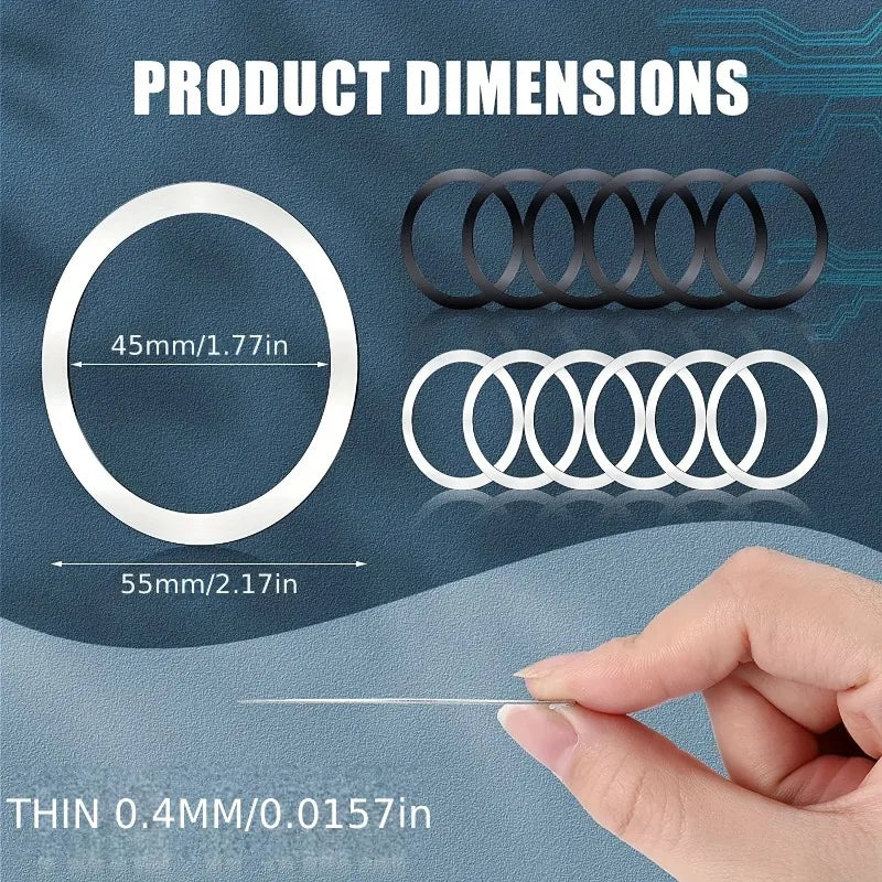 2026 10/5PCS for Magsafe Magnetic Plate Ring Universal Stickers Support Wireless Charger Metal Plate Sheet for Phone Peaceful Pleasures Health and Wellness