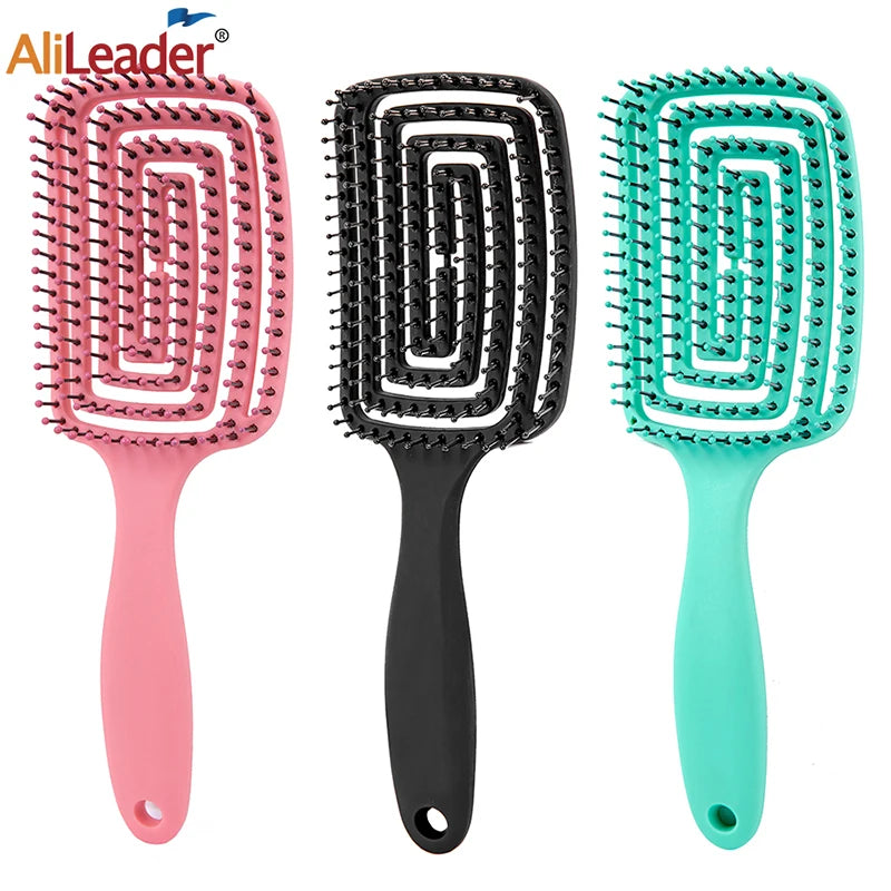 1Pcs Detangling Brush For Women Fast Blow Drying Hollowing Hair Comb Massage Scalp Styling Hairbrush For Afro 3A/4C Black Hair Peaceful Pleasures Health and Wellness