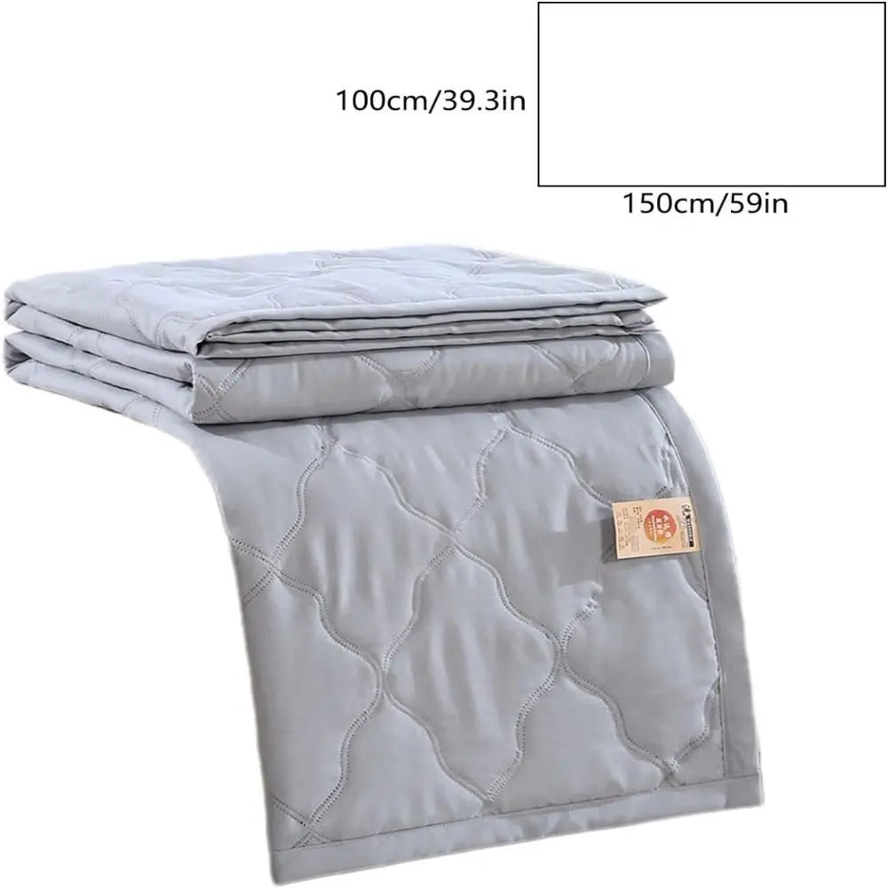New Double Sided Cooling Blanket Skin-Friendly Cold Effect Conditioning Quilt Breathable Solid Color Cooler Quilt Peaceful Pleasures Health and Wellness