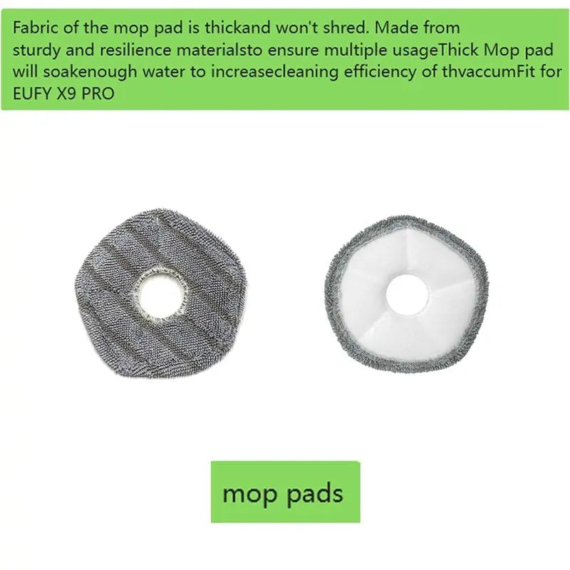 A36T-Accessories Kit For Eufy X9 Pro Replacement Parts Main Brush Side Brush Filter Mop Pad Spare Attachments Peaceful Pleasures Health and Wellness