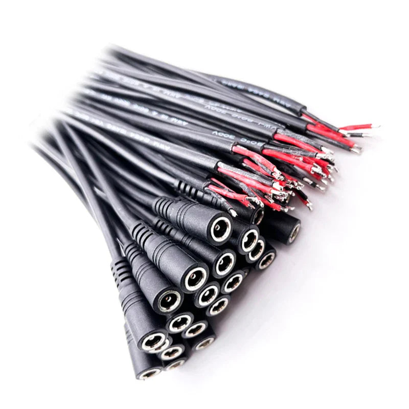 10-Pack DC 5.5x2.1mm Male & Female Power Cable Connectors