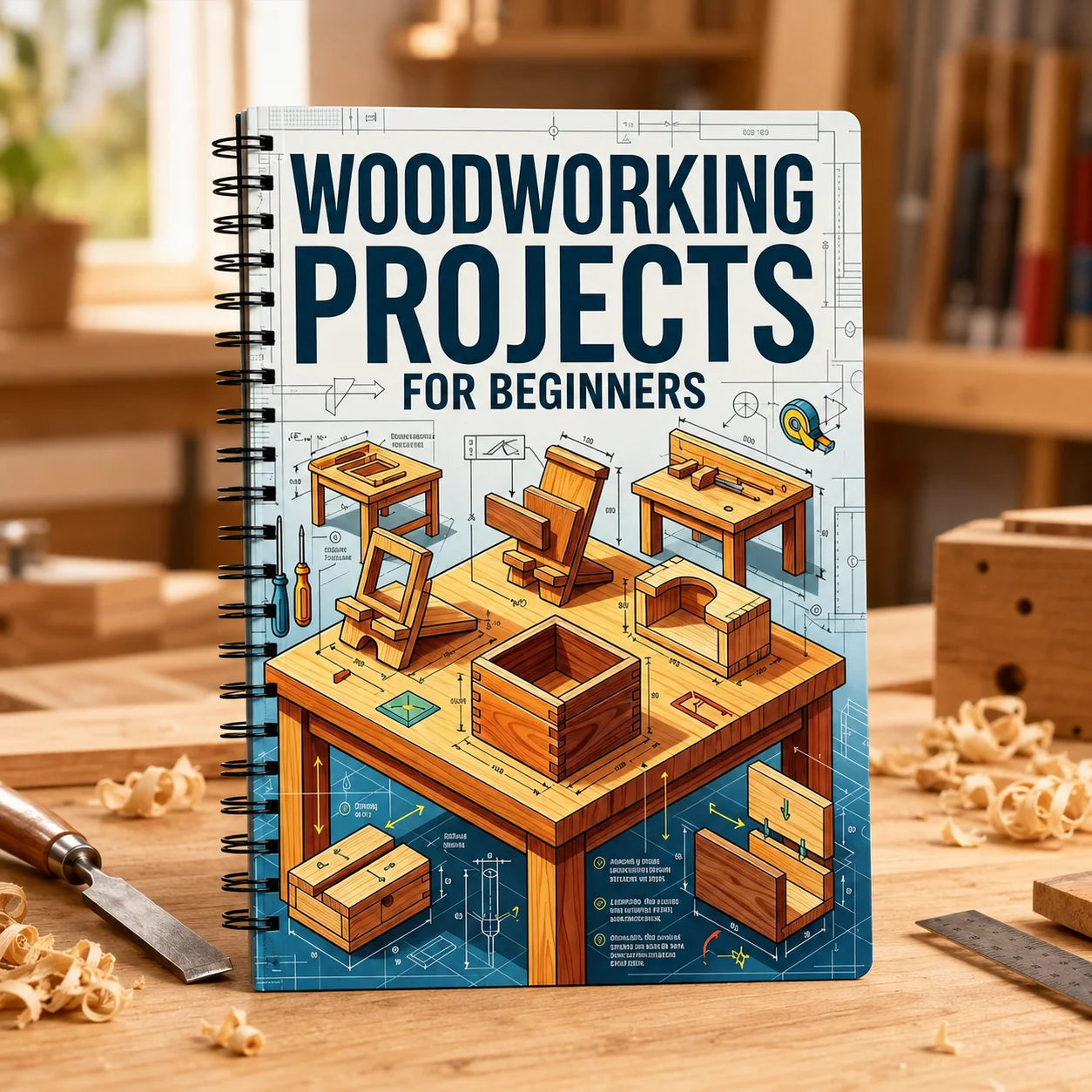 Beginner Woodworking Guide DIY Project Book Step Wood Craft Manual
