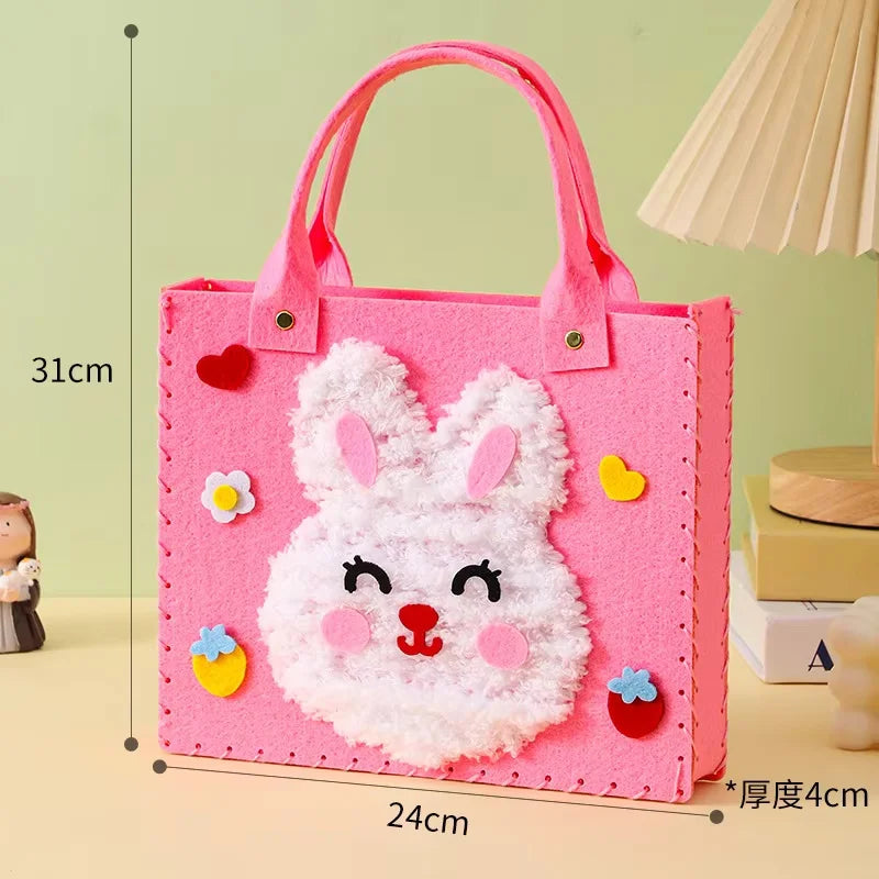 DIY Sewing Felt Bag Kids Education Toy Cute Cartoon Animal Hand Safe