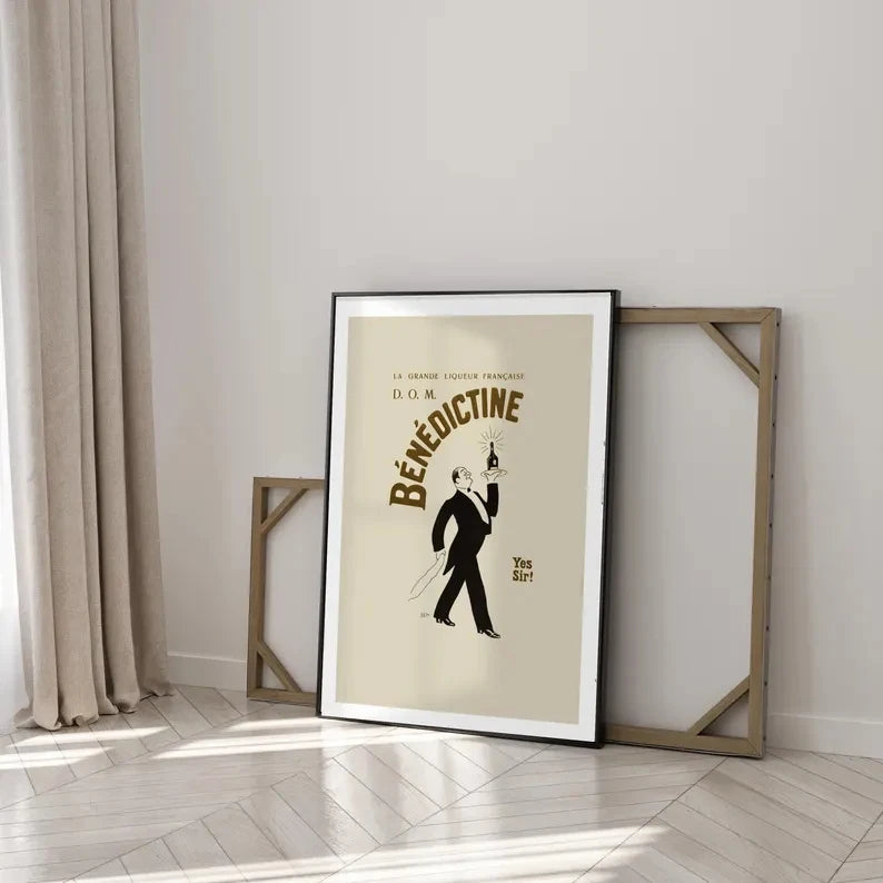 Retro French Alcohol Advertising Canvas Wall Art Print Poster