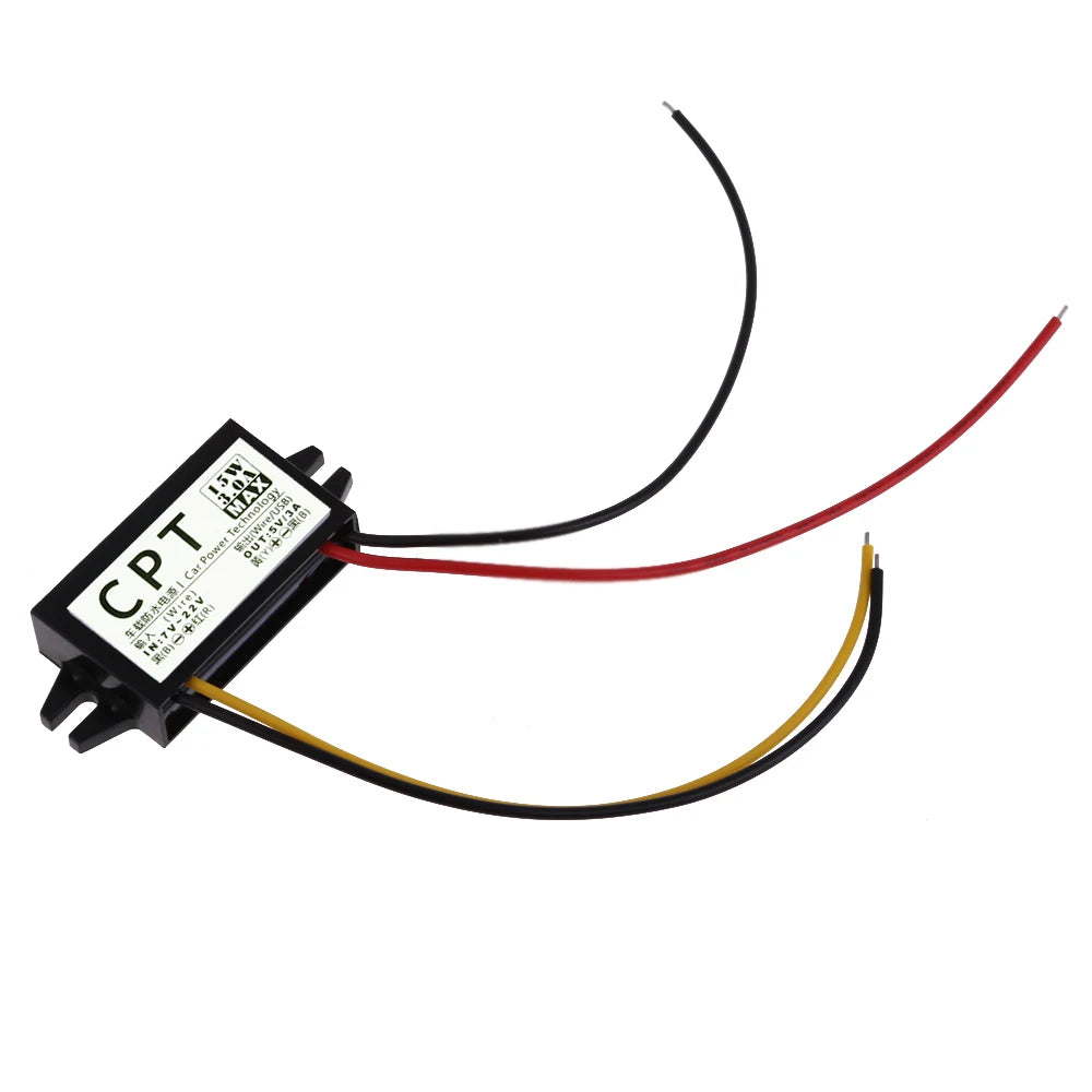 DC-DC 12V to 5V 3A 15W Car Power Converter Micro Mini USB Converter Regulator Output Adapter Car Led Display Power Supply Peaceful Pleasures Health and Wellness