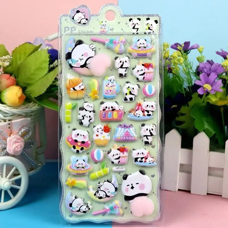 3D Cute Animal Butt Puffy Stickers | Scrapbook & Decal Sheet
