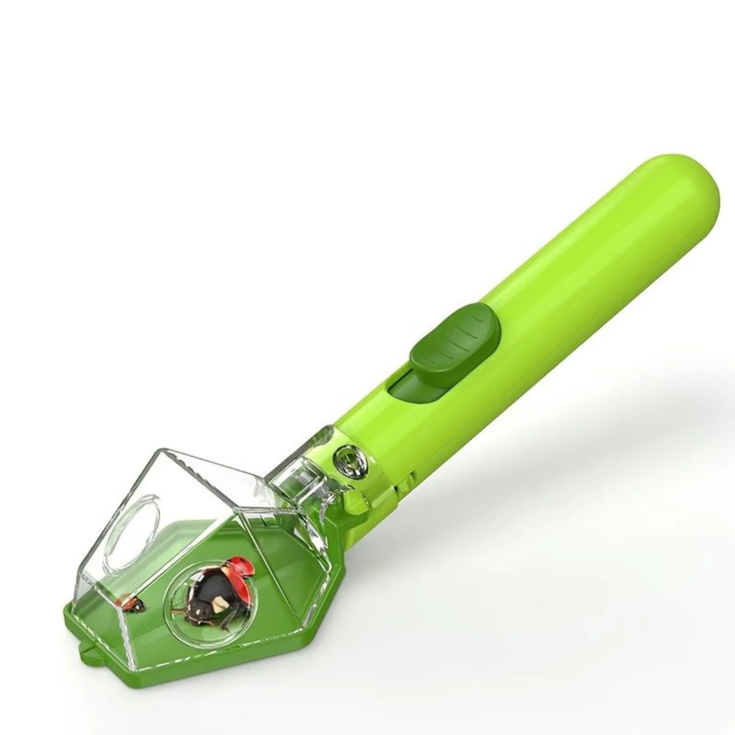 Multifunctional Portable Insect Catcher Safe Release Mechanism Push Type Handheld Insect Trap Comfortable Grip Garden Accessory Peaceful Pleasures Health and Wellness Green