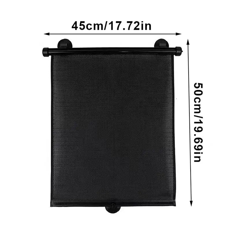 Retractable Car Side Window Sunshade UV Blocking Roller Curtain