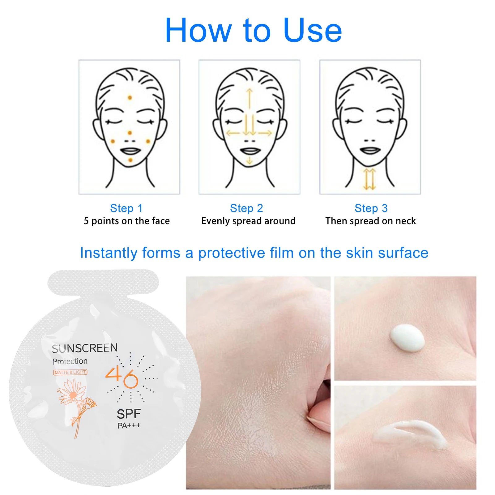 3ml Sunscreen Travel Moisturizing SPF46 Protection Peaceful Pleasures Health and Wellness