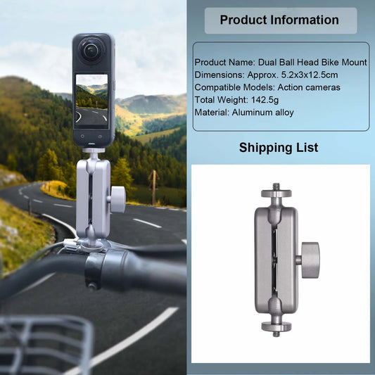 360° Free Rotation Action Camera Mount For Insta360 And For Dji Motorcycle Bicycle Handlebar Arm Holder Bracket Clip Peaceful Pleasures Health and Wellness