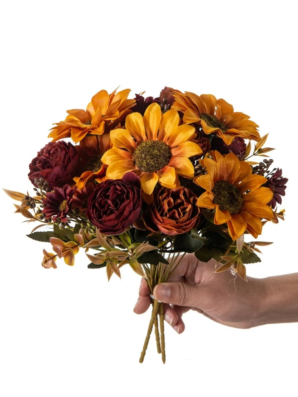 Silk Artificial Sunflowers Bouquet – Wedding & Home Decor
