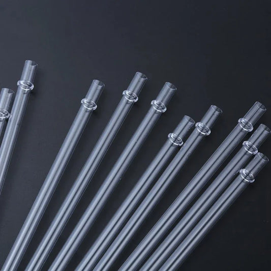 10 Pcs White Glitter Plastic Straw 9 Inches Long Reusable Hard Drinking Straws For Tumbler Mug Cup Bottle Peaceful Pleasures Health and Wellness Default Title