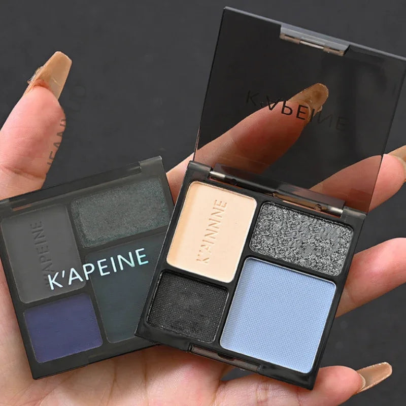4-Color Punk Smokey Eyeshadow Palette – Glitter Matte Shimmer