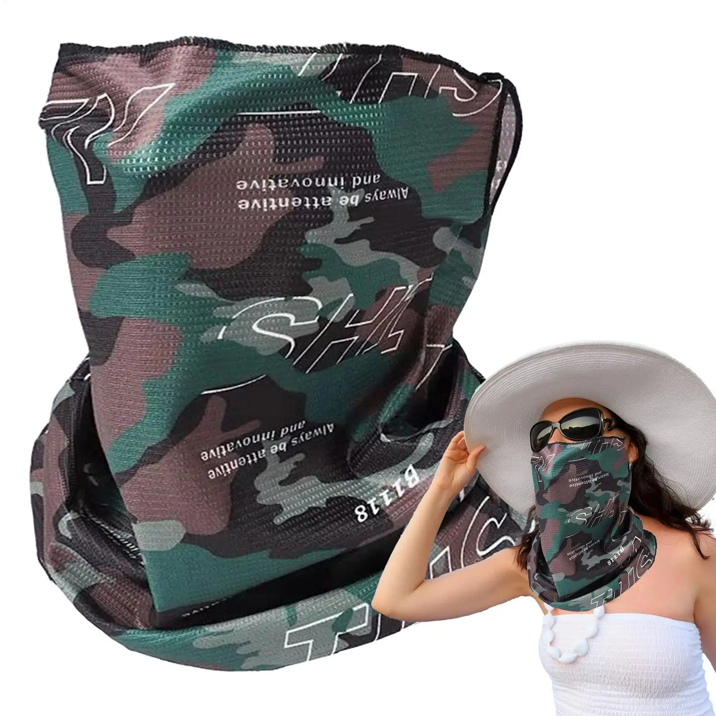 Ice Silk Face Gaiter – UV Protection & Windproof Head Wrap