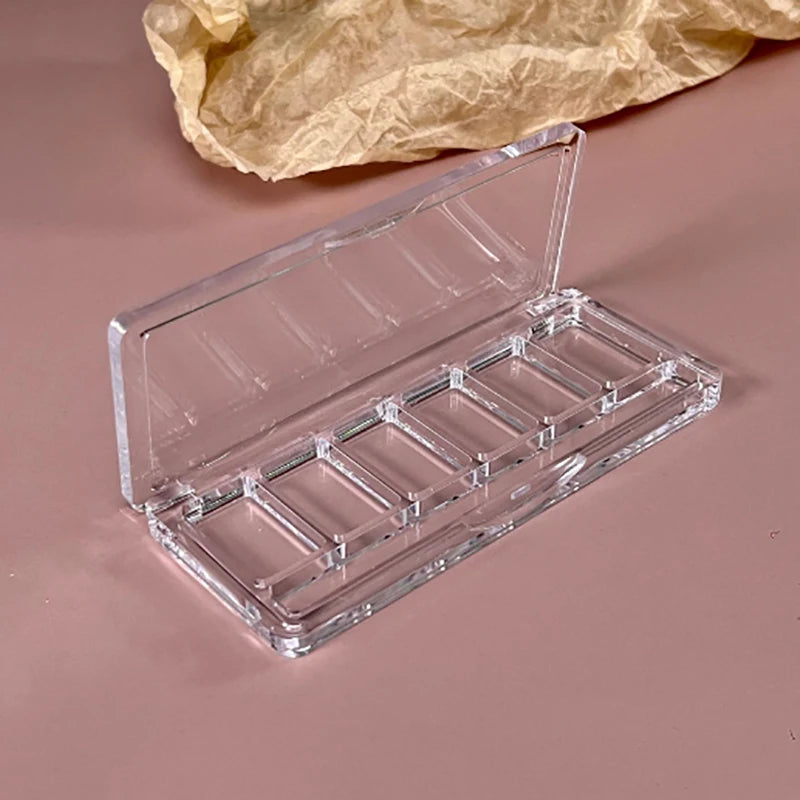 6-Grid Refillable Empty Makeup Palette for Eyeshadow & Blush