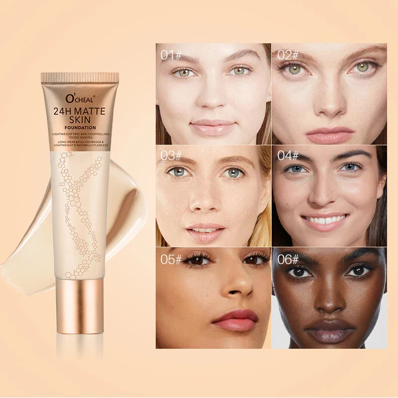 Waterproof Liquid Foundation – Natural Finish, Multi-Shade