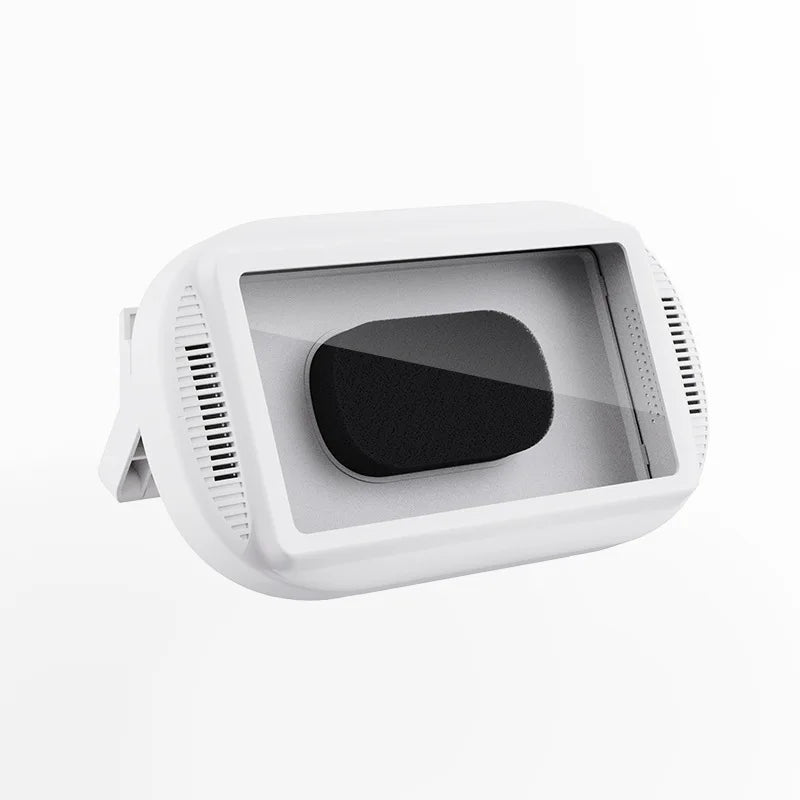 Bathroom waterproof touch screen wall hung bathroom 360° mobile phone holder rotating folding telescopic waterproof phone pouch Peaceful Pleasures Health and Wellness White